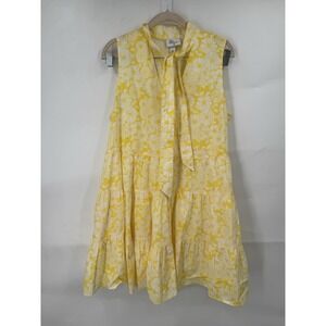 Lisa Marie Fernandez Target Floral Mini Dress Women Large Yellow Preppy Feminine